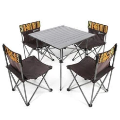 Hewolf 5pcs Set Camping Foldable Table And Chairs -Zipp Camping Shop 1 103