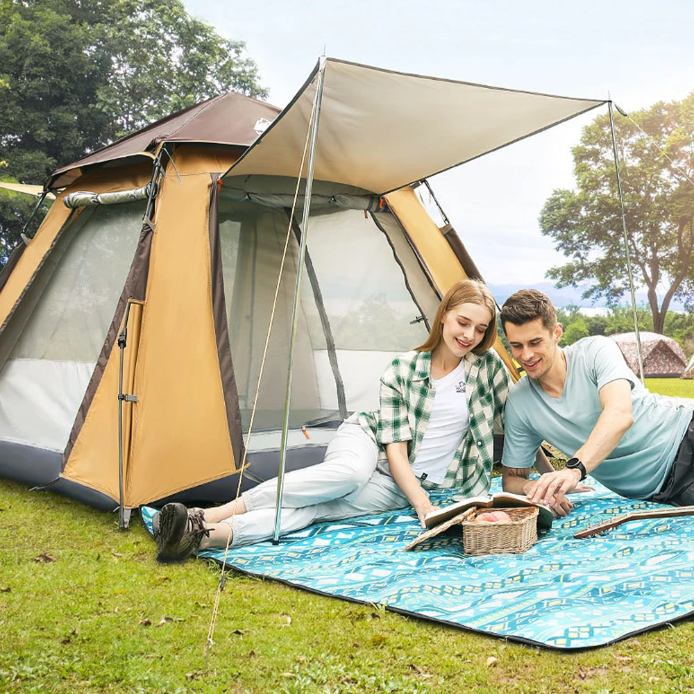 Hewolf Auto 3-4 Person Tent - Camel 8 Hewolf Auto 3-4 Person Tent - Camel - Image 6