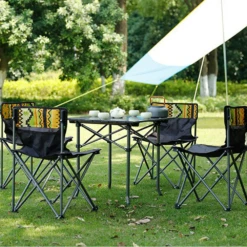 Hewolf 5pcs Set Camping Foldable Table And Chairs -Zipp Camping Shop 1746 14 1