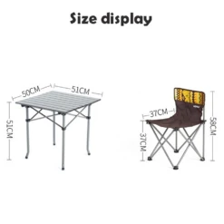 Hewolf 5pcs Set Camping Foldable Table And Chairs -Zipp Camping Shop 1746 9 1