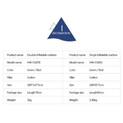 Hewolf Inflatable Mat Orange - Single/Double -Zipp Camping Shop 18781