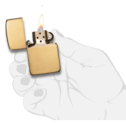 Zippo Replica Brushed Brass Refillable Windproof Lighter - 1941B -Zipp Camping Shop 1941b 2