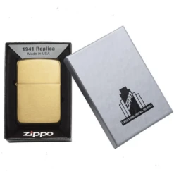 Zippo Replica Brushed Brass Refillable Windproof Lighter - 1941B -Zipp Camping Shop 1941b 3