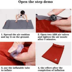 Hewolf Inflatable Mat Orange - Single/Double -Zipp Camping Shop 333