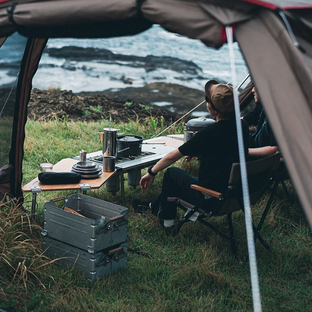 Snow Peak Bamboo IGT Table Left Open 8 Snow Peak Bamboo IGT Table Left Open - Image 6