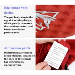 Hewolf Inflatable Mat Orange - Single/Double -Zipp Camping Shop 444