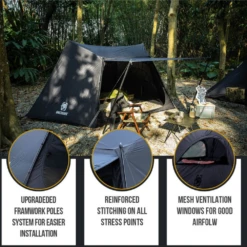 OneTigris Solo Homestead Camping Tent - Black 10 OneTigris Solo Homestead Camping Tent - Black -Zipp Camping Shop 4 7d3c17b6 6a61 4bde aa75 41a975bbf173