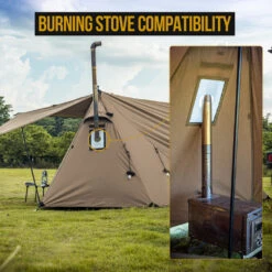 OneTigris Roc Shield Bushcraft Tent (New TC Version) -Zipp Camping Shop CE BHS04 TC A 06