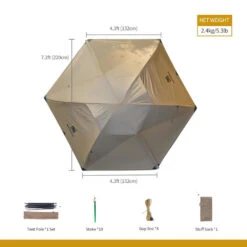 OneTigris Cosmitto Backpacking Tent -Zipp Camping Shop CE HZP01 CB 04