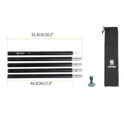 OneTigris Tent Pole Set Black 9 OneTigris Tent Pole Set Black -Zipp Camping Shop CE ZPG08 BK 04