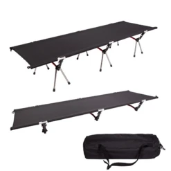 Camp Leader High Collapsible Camp Bed - Black 9 Camp Leader High Collapsible Camp Bed - Black -Zipp Camping Shop CL45 BL 04