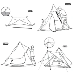 Vidalido Teepee Tent - Camel -Zipp Camping Shop Camel 5
