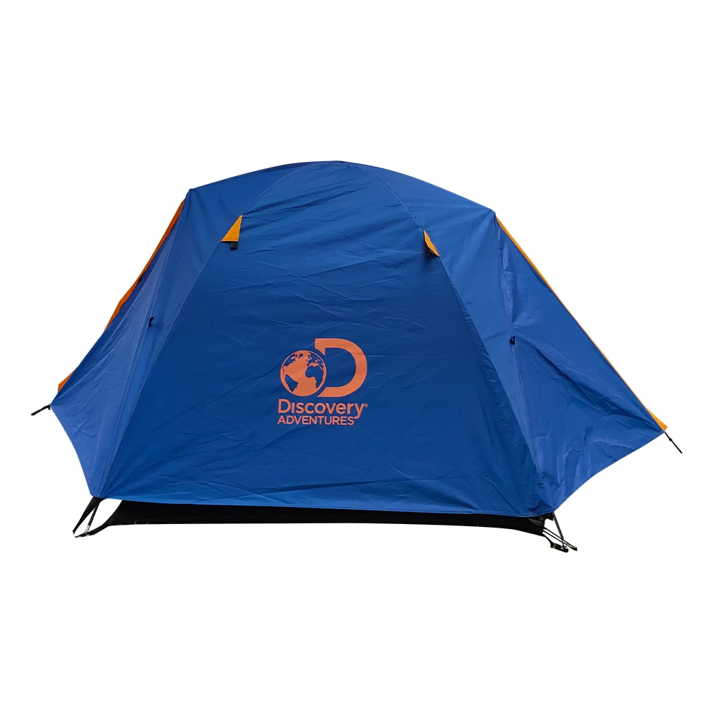 Discovery Adventures 2 Person Camping Tent Navy Orange 4 Discovery Adventures 2 Person Camping Tent Navy Orange - Image 2