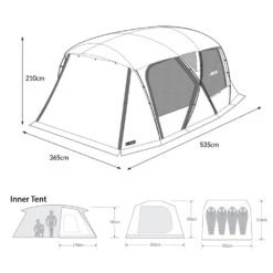 KZM New X-5 Tent 15 KZM New X-5 Tent -Zipp Camping Shop Dimension