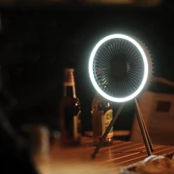 Tripod Fan With White Ring Light USB Rechargeable 21 Tripod Fan With White Ring Light USB Rechargeable -Zipp Camping Shop Edited 6
