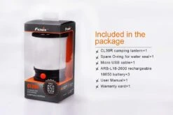 Fenix CL30R Camping Lantern -Zipp Camping Shop Fenix CL30R Lantern included items