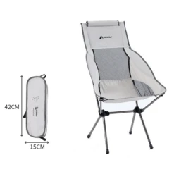 Hewolf Space Large Aluminum Alloy Foldable Chair 11 Hewolf Space Large Aluminum Alloy Foldable Chair -Zipp Camping Shop HW J2072 GRY 2