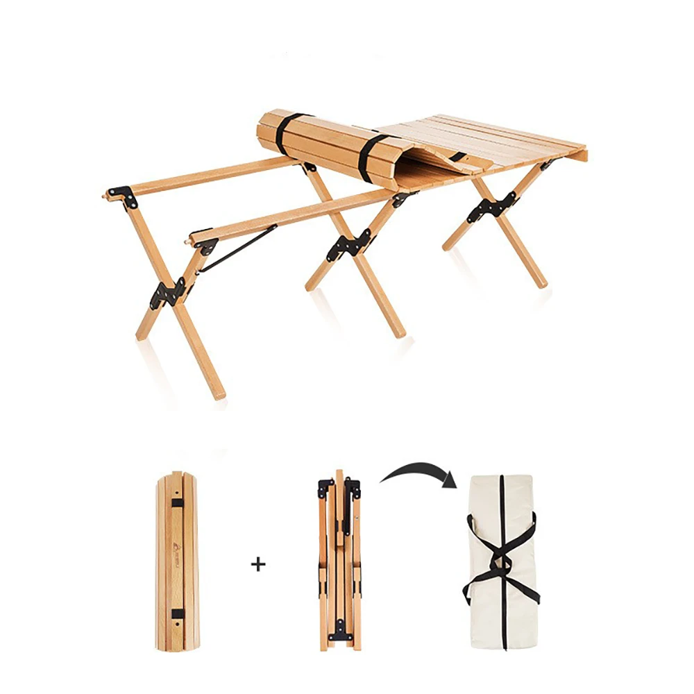 Hewolf Foldable Large Wooden Egg Roll Table 8 Hewolf Foldable Large Wooden Egg Roll Table - Image 6