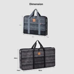 KZM Folding Table Carry Bag 19 KZM Folding Table Carry Bag -Zipp Camping Shop K20T3B001 dimensionwithK9T3B001