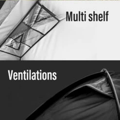 [NEW] KZM Black Cot Tent II -Zipp Camping Shop K221T3T01 07