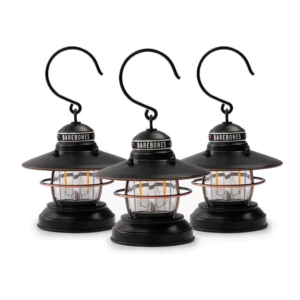 Barebones Edison Mini Lantern Bronze - (3-Pack) 3 Barebones Edison Mini Lantern Bronze - (3-Pack)