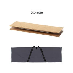 Snow Peak Single Action Table Long, Bamboo Top -Zipp Camping Shop LV 015TR 03