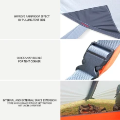 Hewolf 2 Person Double Layer Aluminum Pole Tent -Zipp Camping Shop MON 1595 GRN 10