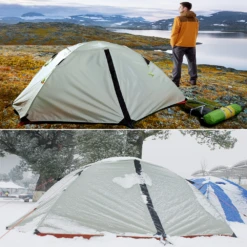 Hewolf 2 Person Double Layer Aluminum Pole Tent -Zipp Camping Shop MON 1595 GRN 8