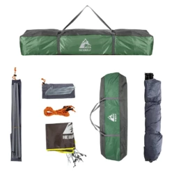 Hewolf Auto 3-4 Person Tent - Green -Zipp Camping Shop MON 1654 GRN 5