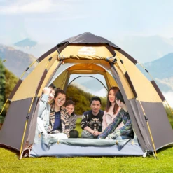 Hewolf 3-5 Person Automatic System Large Outdoor Camping Tent -Zipp Camping Shop MON 1789 BLU 5
