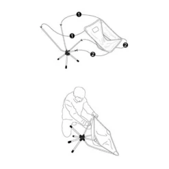 Camp Leader Ultra-light Portable Swivel Camping Chair -Zipp Camping Shop MON28 GY 6