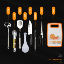 Camp Leader Outdoor Kitchenware 8 Piece Set -Zipp Camping Shop MON44 5