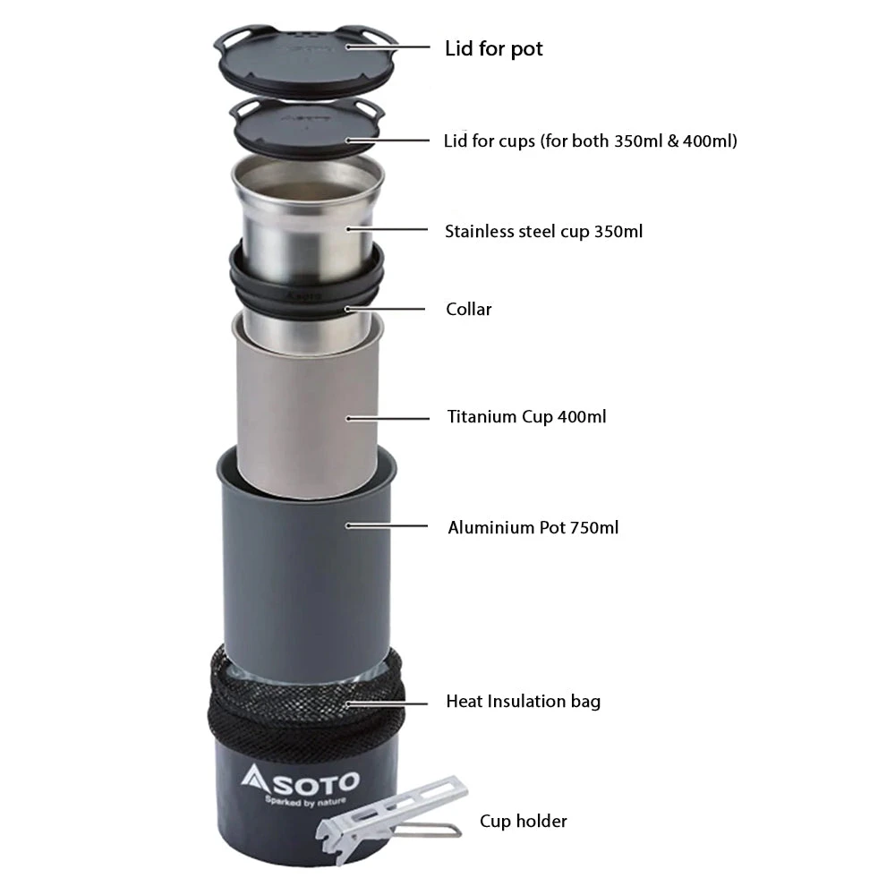 Soto ThermoStack Combo Cookset 4 Soto ThermoStack Combo Cookset - Image 2