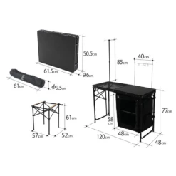 DoD Cooking King Table -Zipp Camping Shop TB5 723 BK 5