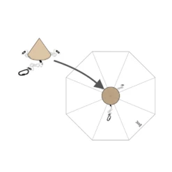 DoD Tongari Hat - One Pole Tent Cap -Zipp Camping Shop TG1 768 BK 3