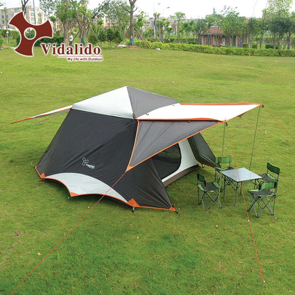 Vidalido Large Instant Cabin Tent Plus - White Coffee 4 Vidalido Large Instant Cabin Tent Plus - White Coffee - Image 2