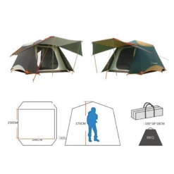 Vidalido Large Instant Cabin Tent Plus - White Coffee 19 Vidalido Large Instant Cabin Tent Plus - White Coffee -Zipp Camping Shop TT 091 4
