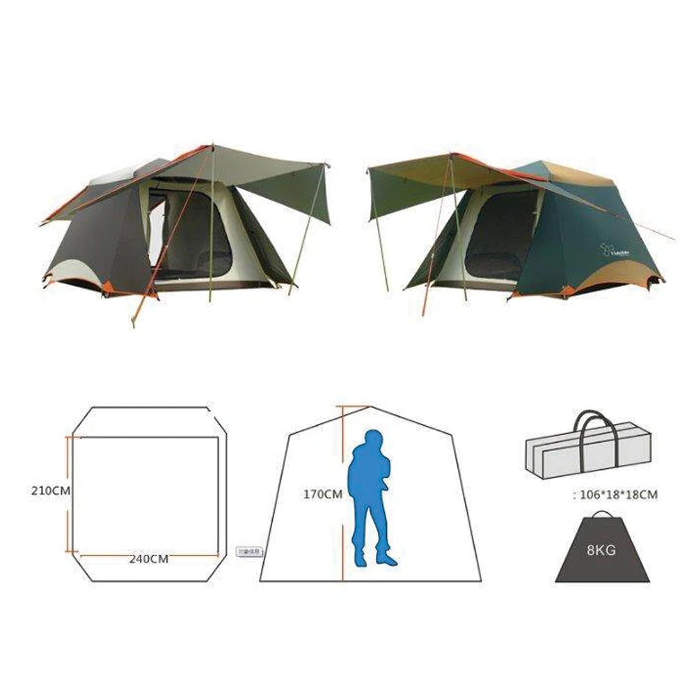 Vidalido Large Instant Cabin Tent Plus - White Coffee 11 Vidalido Large Instant Cabin Tent Plus - White Coffee - Image 9