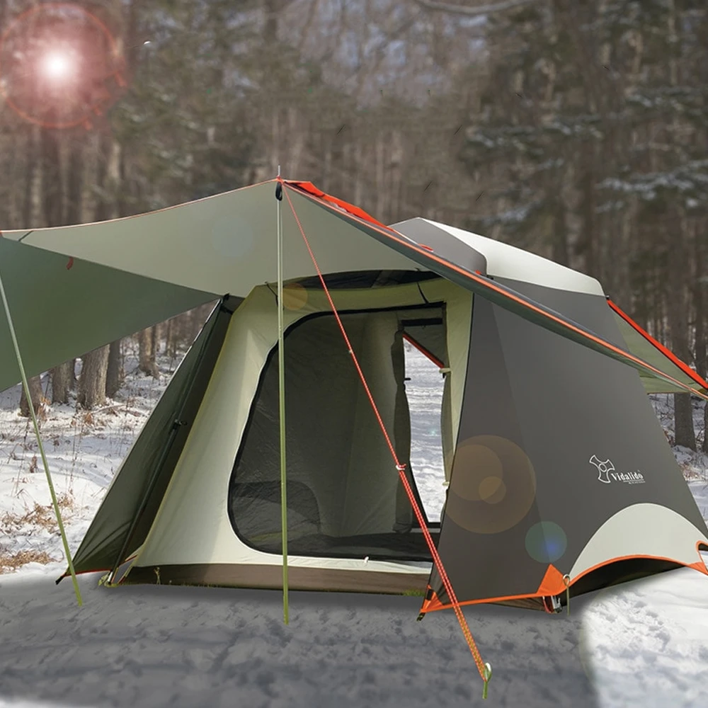 Vidalido Large Instant Cabin Tent Plus - White Coffee 9 Vidalido Large Instant Cabin Tent Plus - White Coffee - Image 7