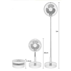 P10 Folding Retractable Camping Fan - White -Zipp Camping Shop p10 6