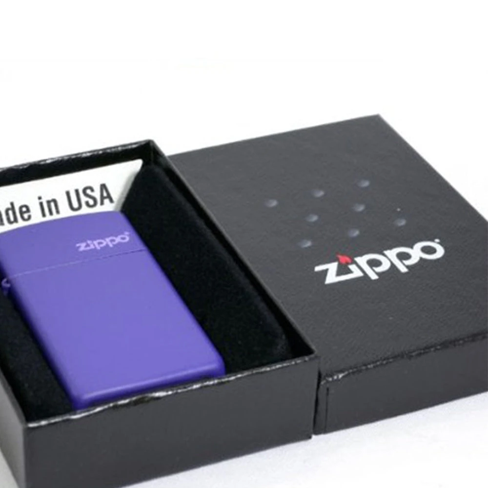Zippo 1637ZL Slim Purple Matte With Zippo Logo - Refillable Windproof Lighter 4 Zippo 1637ZL Slim Purple Matte With Zippo Logo - Refillable Windproof Lighter - Image 2