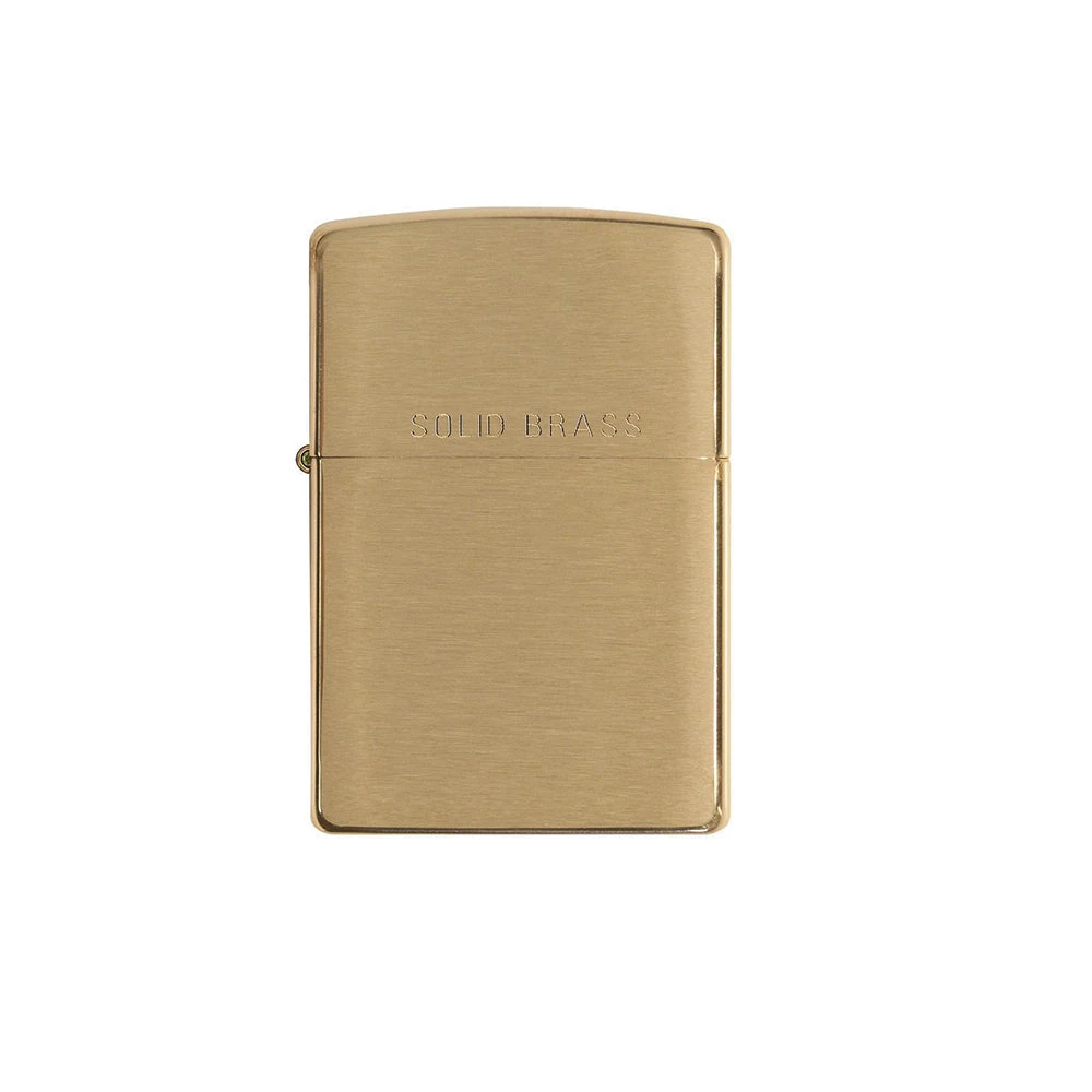 Zippo 204 Brushed Solid Brass - Refillable Windproof Lighter 3 Zippo 204 Brushed Solid Brass - Refillable Windproof Lighter