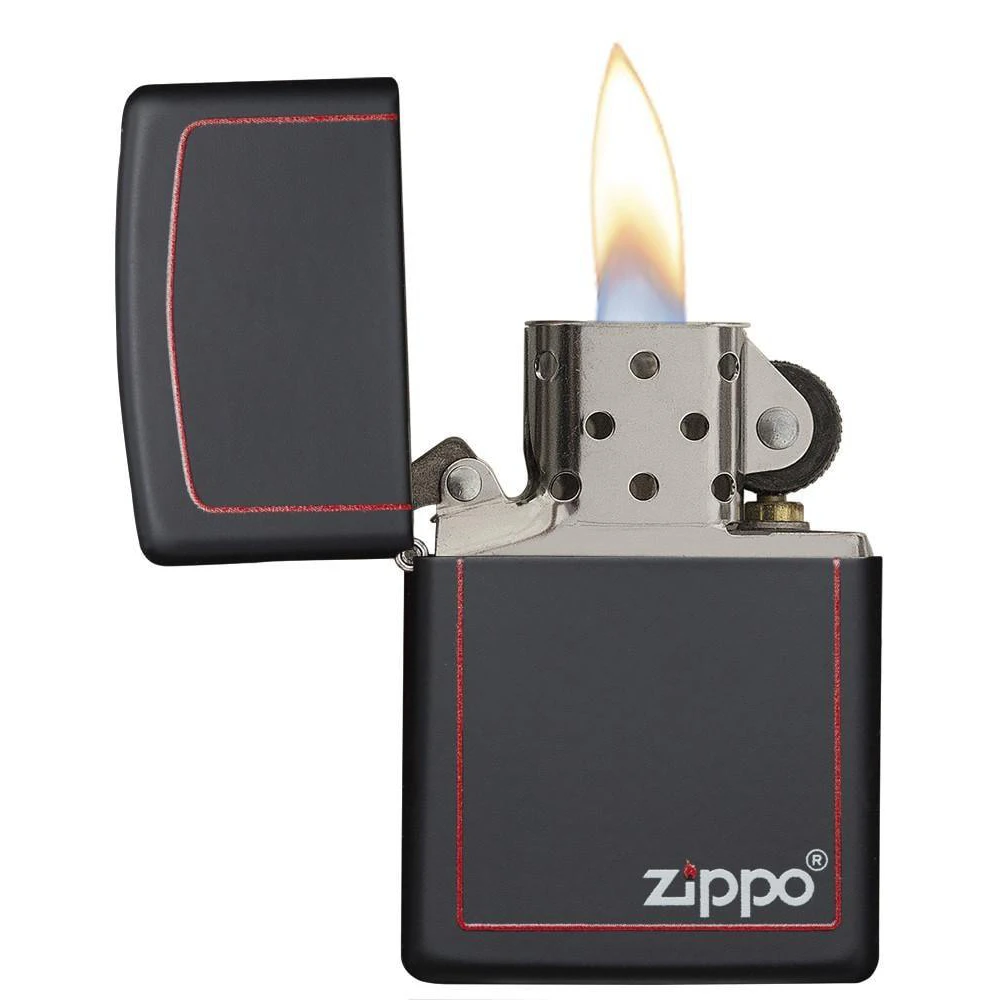 Zippo 218ZB Classic Black And Red Zippo - Refillable Windproof Lighter 4 Zippo 218ZB Classic Black And Red Zippo - Refillable Windproof Lighter - Image 2