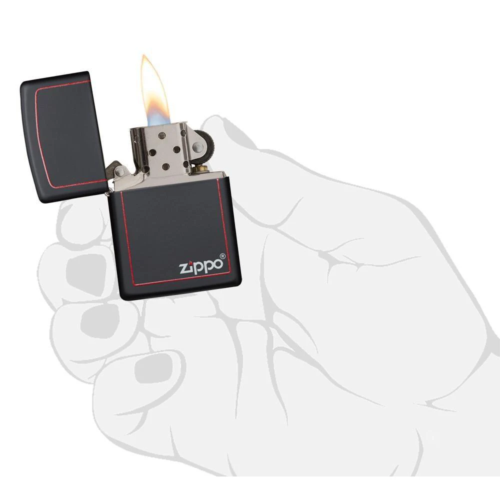 Zippo 218ZB Classic Black And Red Zippo - Refillable Windproof Lighter 6 Zippo 218ZB Classic Black And Red Zippo - Refillable Windproof Lighter - Image 4