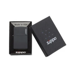 Zippo 218ZL Black Matte With Zippo Logo - Refillable Windproof Lighter -Zipp Camping Shop zippo 218zl 4