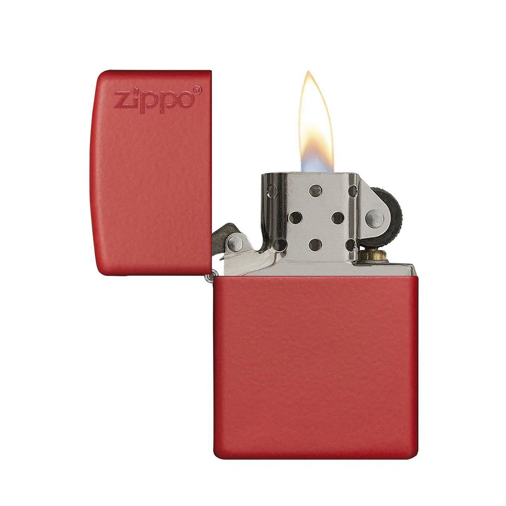 Zippo 233ZL Red Matte With Zippo Logo - Refillable Windproof Lighter 4 Zippo 233ZL Red Matte With Zippo Logo - Refillable Windproof Lighter - Image 2