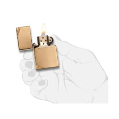 Zippo 270 High Polish Brass Vintage With Slashes - Refillable Windproof Lighter -Zipp Camping Shop zippo 270 6